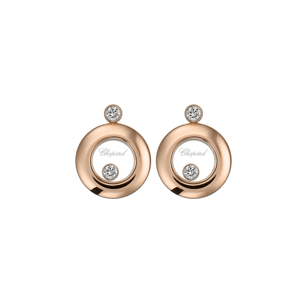 Chopard Happy Diamonds Icons Round oorsieraad roodgoud met diamant - 833957-5201 - #1 Chopard Happy Diamonds Icons Round oorsieraad roodgoud met diamant - 833957-5201 - #1