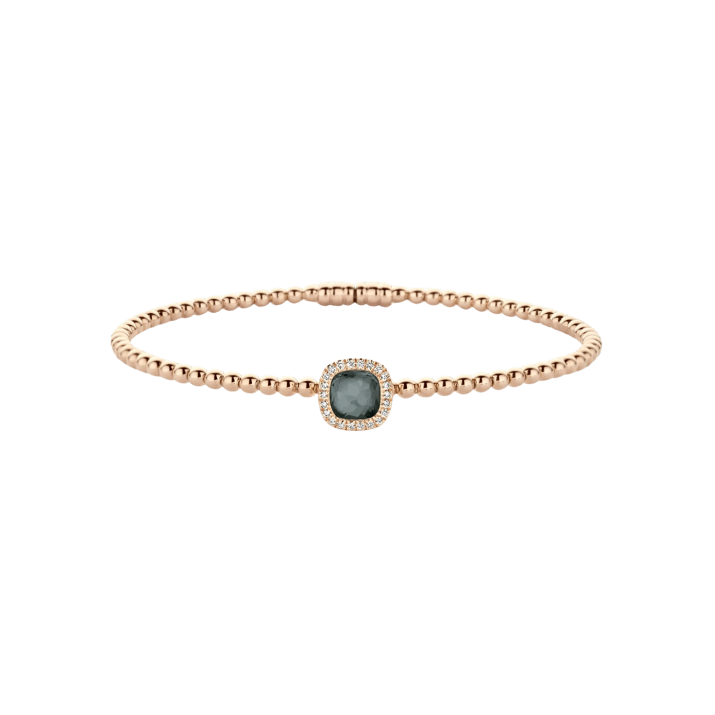 Tirisi Jewelry Milano Tre armband roodgoud met diamant - TB2181-1HMP - #1 Tirisi Jewelry Milano Tre armband roodgoud met diamant - TB2181-1HMP - #1