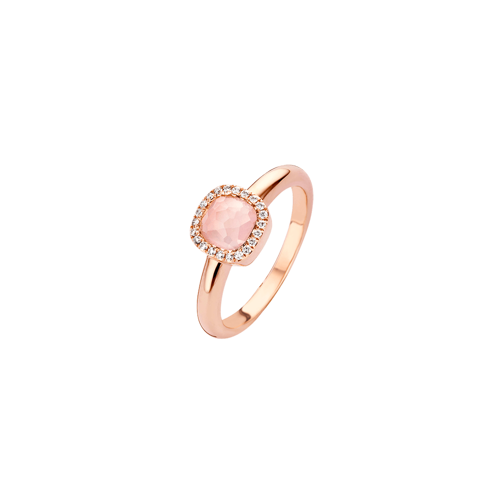 Tirisi Jewelry Milano Sweeties ring roodgoud met diamant - TR9624PQP - #1 Tirisi Jewelry Milano Sweeties ring roodgoud met diamant - TR9624PQP - #1