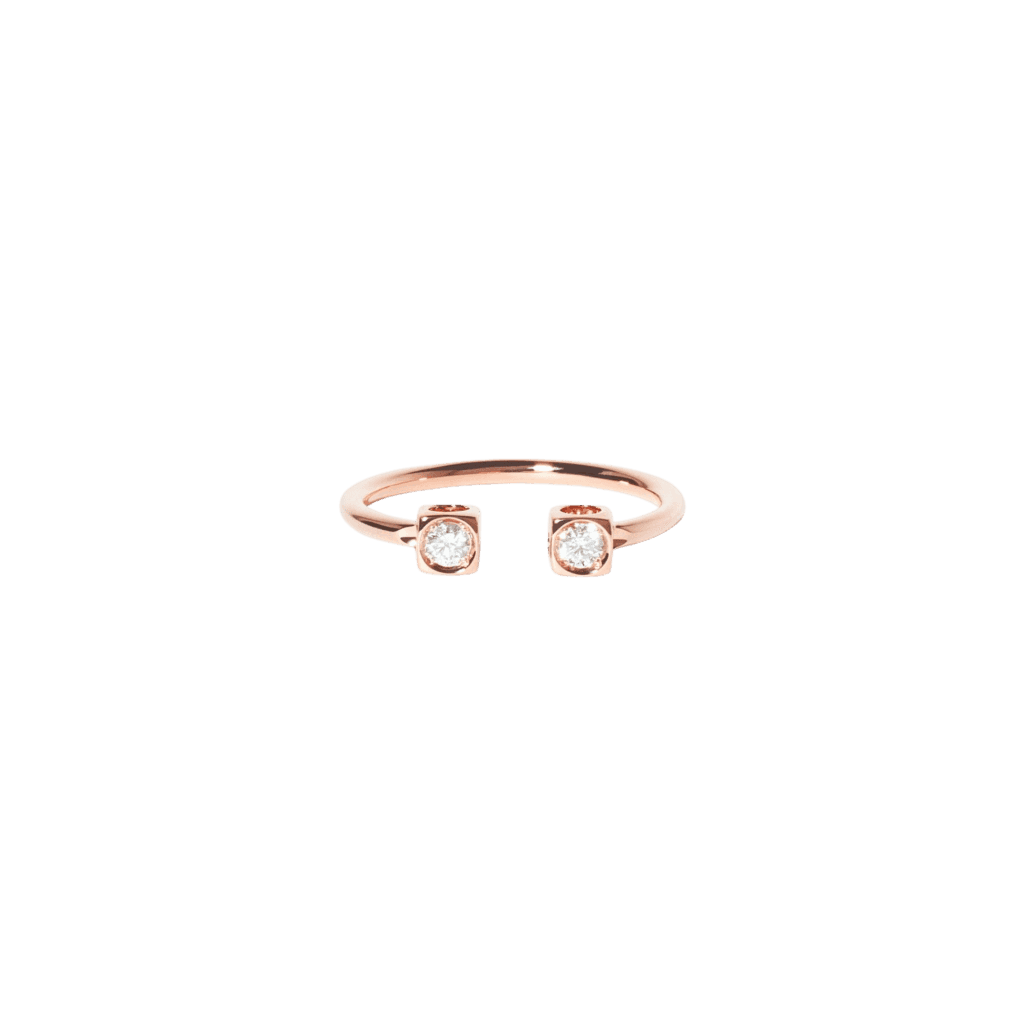 dinh van Le Cube Diamant ring roodgoud met diamant - 208515 - #2 dinh van Le Cube Diamant ring roodgoud met diamant - 208515 - #2