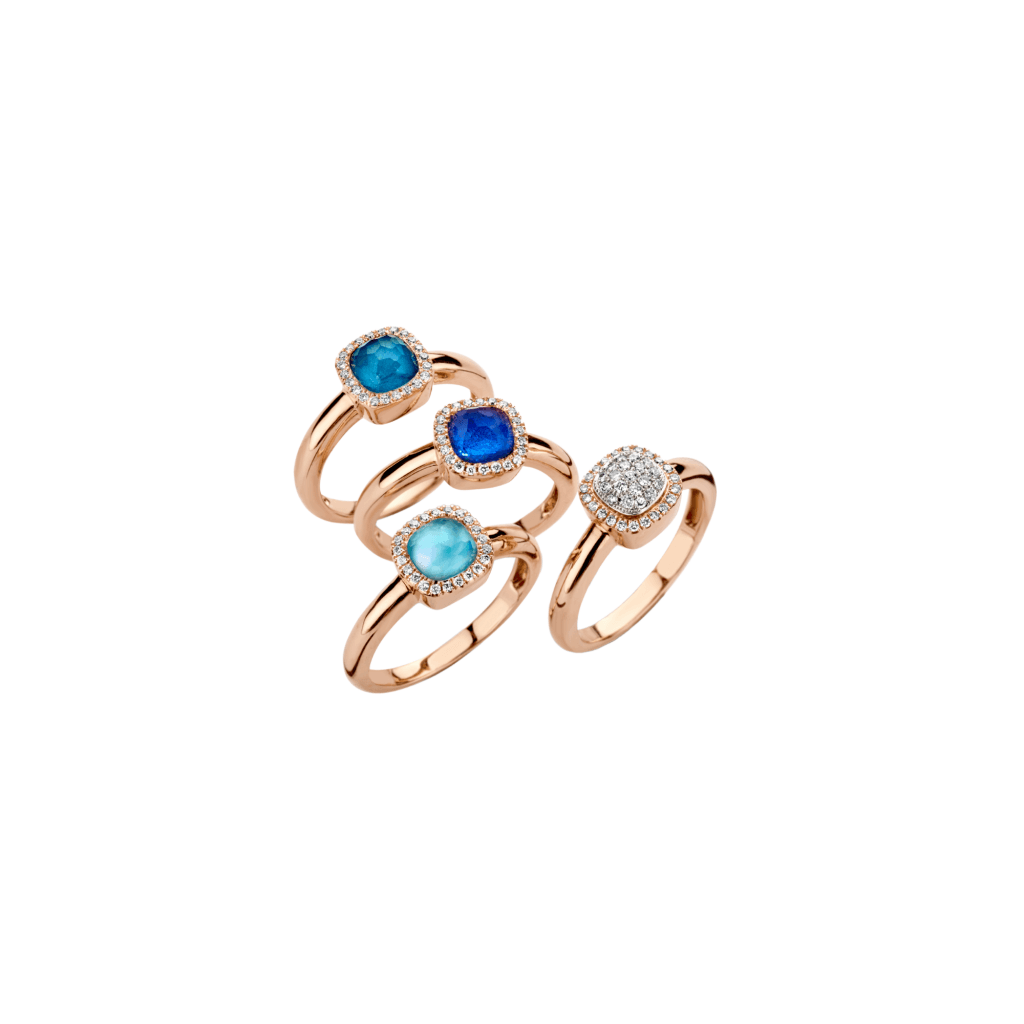 Tirisi Jewelry Milano Sweeties ring roodgoud - TR9632D(2P) - #7 Tirisi Jewelry Milano Sweeties ring roodgoud - TR9632D(2P) - #7