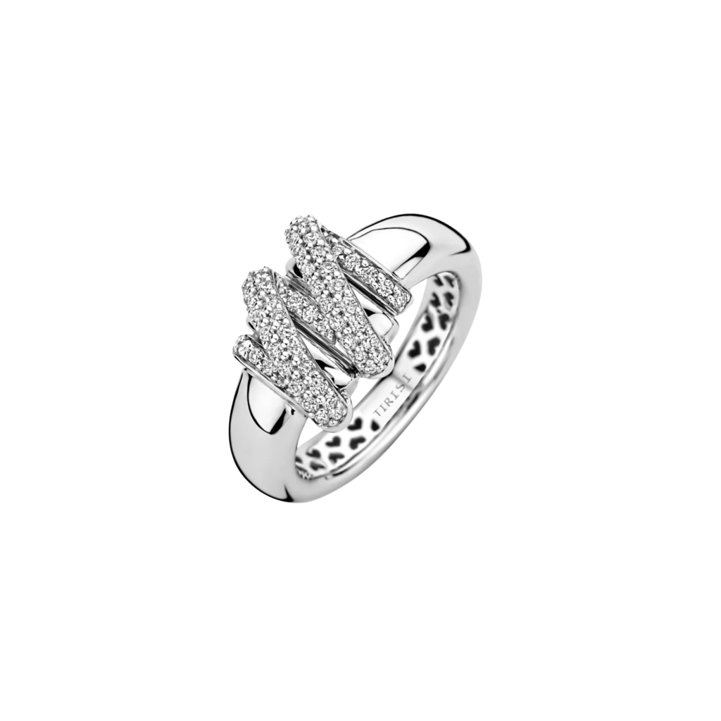 Tirisi Jewelry Amsterdam Swirl ring witgoud met diamant - TR1232DW - #1 Tirisi Jewelry Amsterdam Swirl ring witgoud met diamant - TR1232DW - #1