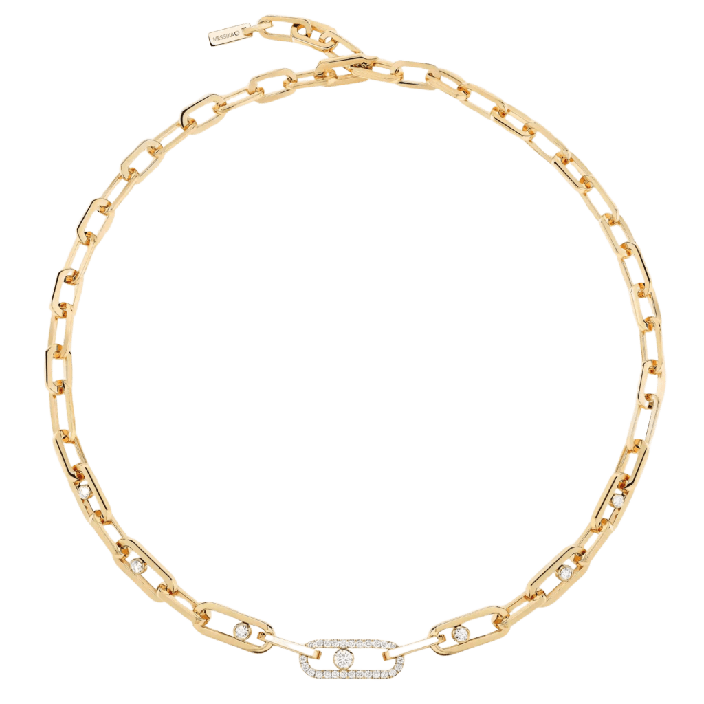 Messika Move Link collier geelgoud met diamant - 12853-YG - #1 Messika Move Link collier geelgoud met diamant - 12853-YG - #1