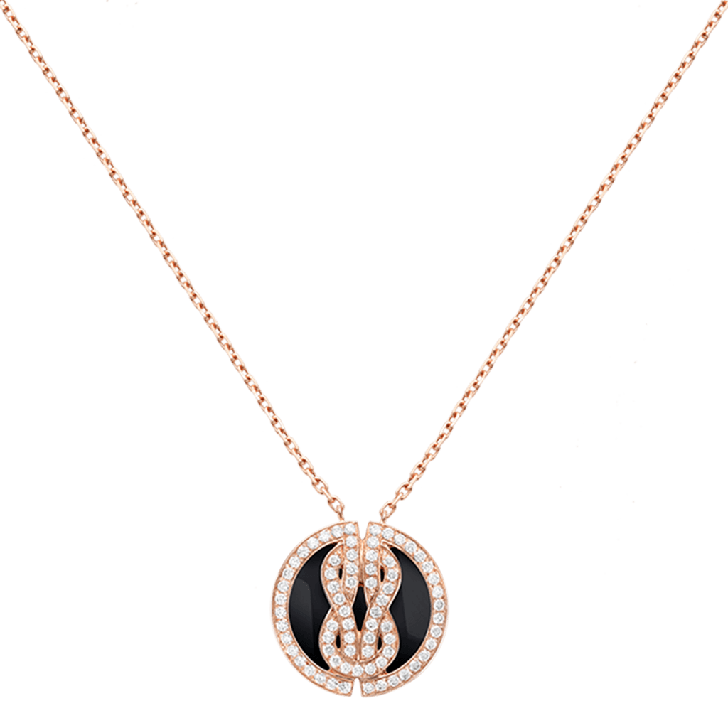 Fred Chance Infinie Lucky Medals collier roodgoud met diamant - 7B0269-000 - #3 Fred Chance Infinie Lucky Medals collier roodgoud met diamant - 7B0269-000 - #3