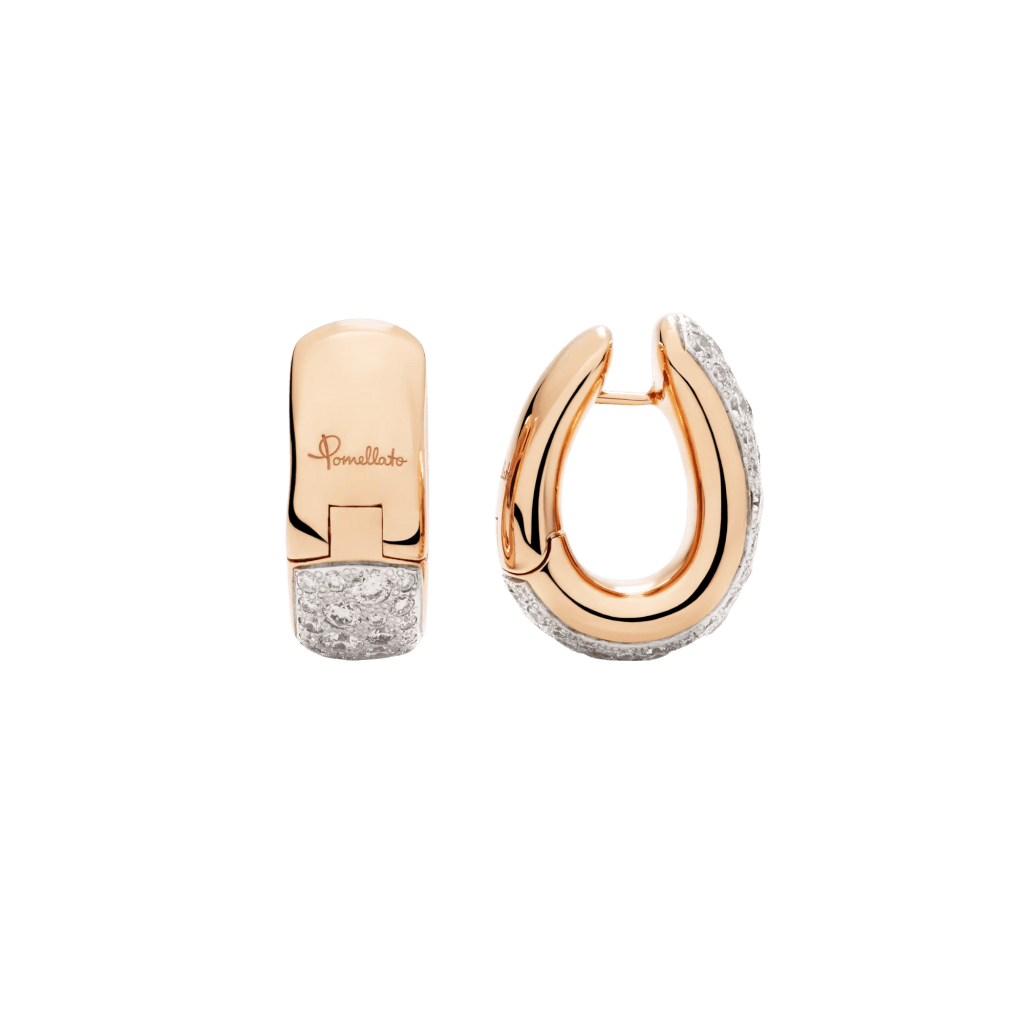Pomellato Iconica oorsieraad roodgoud met diamant - POB7122 O7WHR DB000 - #3 Pomellato Iconica oorsieraad roodgoud met diamant - POB7122 O7WHR DB000 - #3