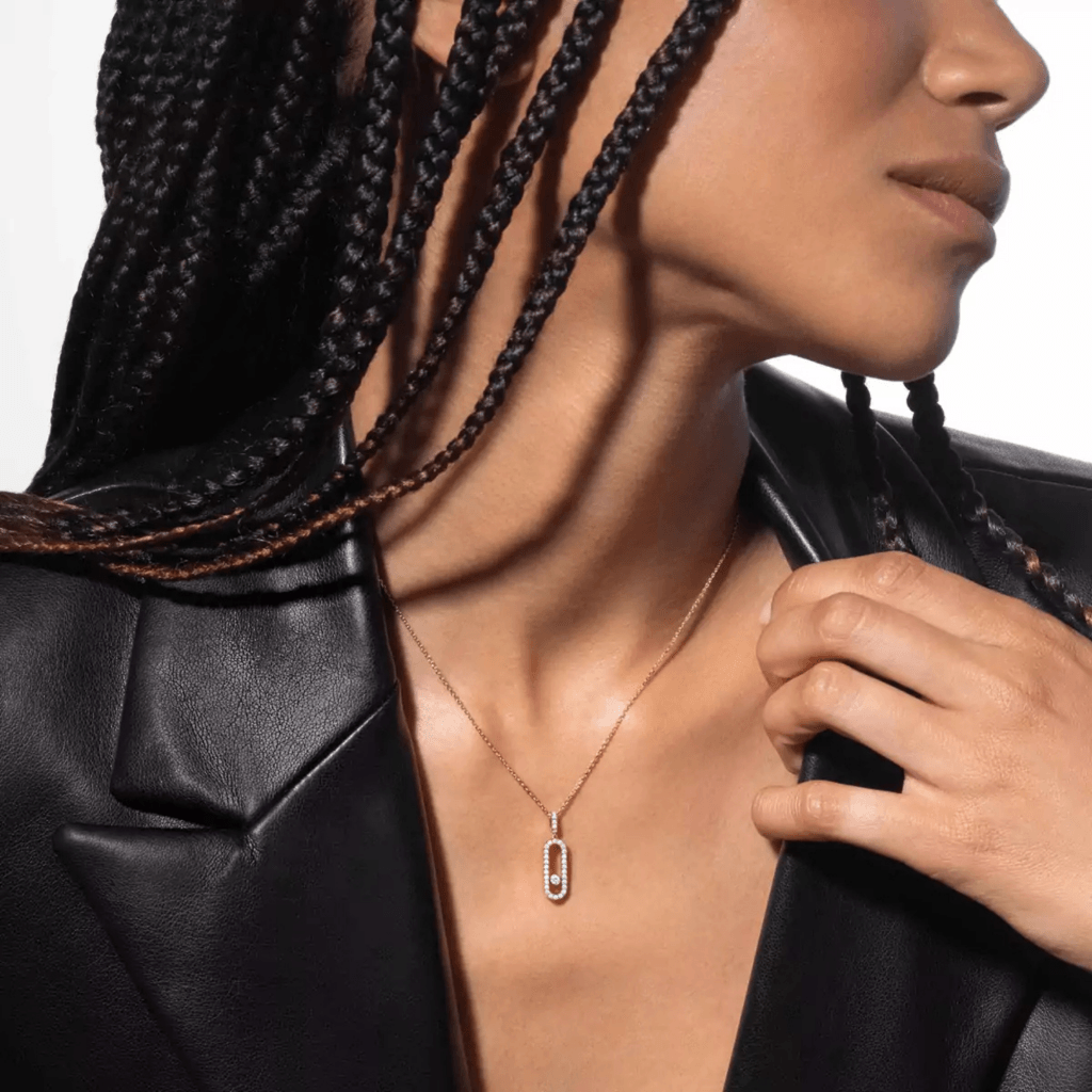 Messika Move Uno collier roodgoud met diamant - 12058-PG - #3 Messika Move Uno collier roodgoud met diamant - 12058-PG - #3