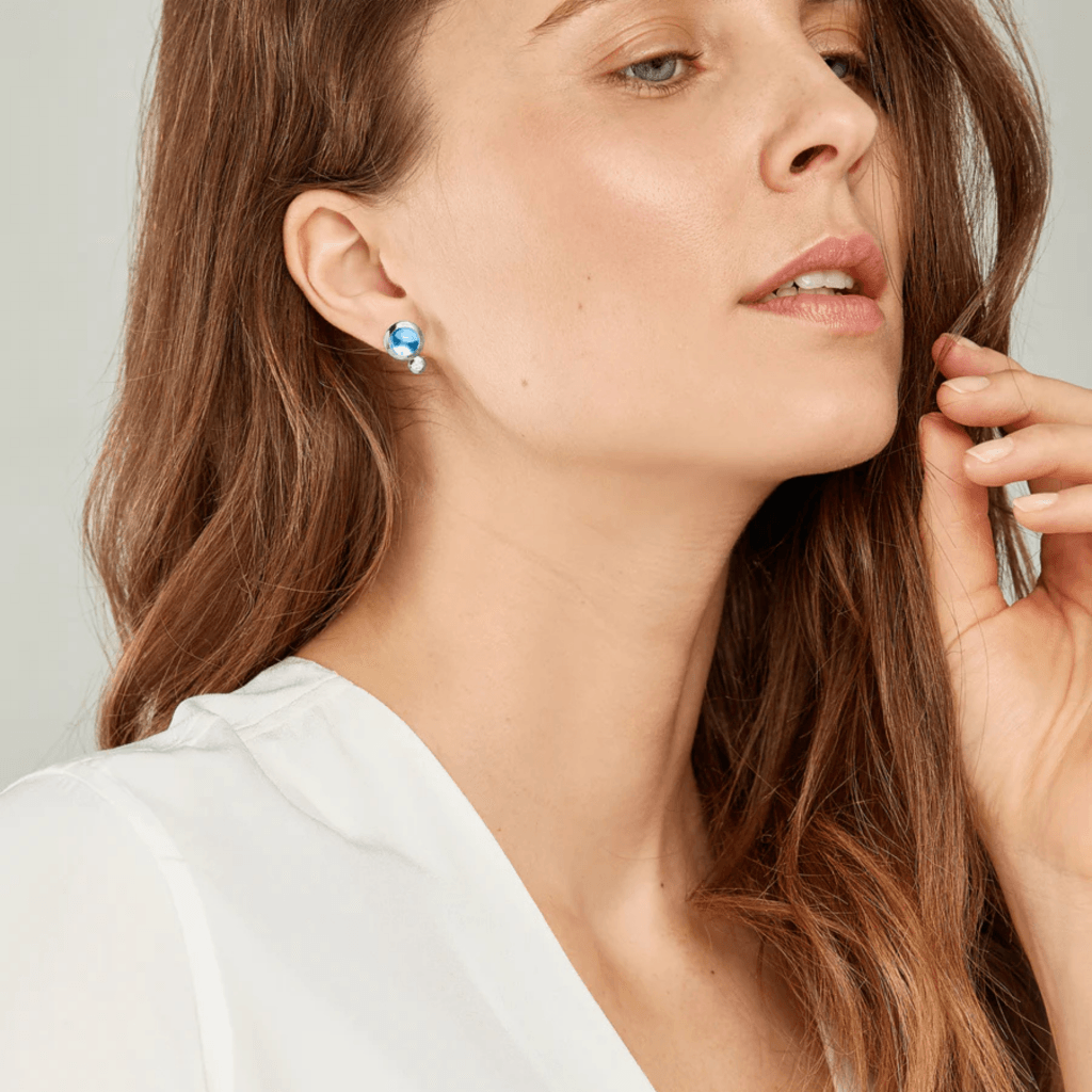 Tamara Comolli Bouton Drop oorsieraad witgoud met diamant - E-BOU-ToSw-Cl-wg - #3 Tamara Comolli Bouton Drop oorsieraad witgoud met diamant - E-BOU-ToSw-Cl-wg - #3