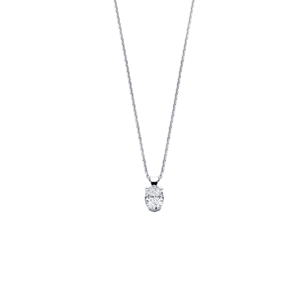 Royal Asscher Stephanie collier witgoud met diamant - P.242.RAOV.WG.43 GIA - #1 Royal Asscher Stephanie collier witgoud met diamant - P.242.RAOV.WG.43 GIA - #1