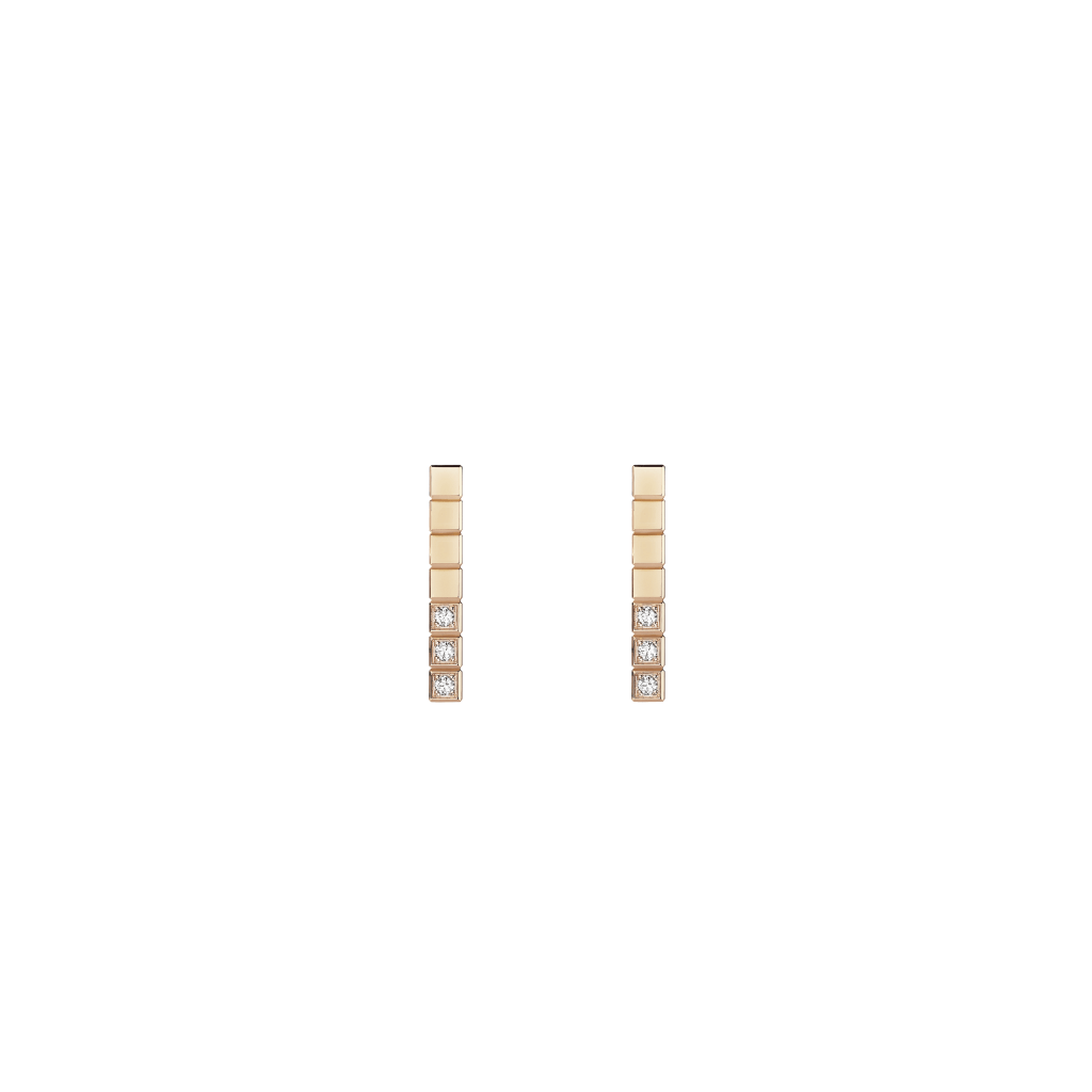 Chopard Ice Cube Mini oorsieraad roodgoud met diamant - 837702-5002 - #1 Chopard Ice Cube Mini oorsieraad roodgoud met diamant - 837702-5002 - #1