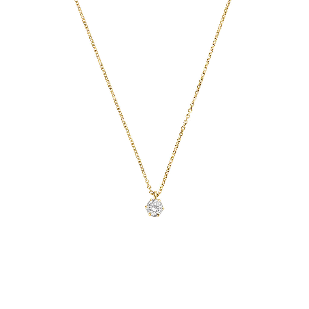 Schaap en Citroen Diamonds collier geelgoud met diamant - #1 Schaap en Citroen Diamonds collier geelgoud met diamant - #1