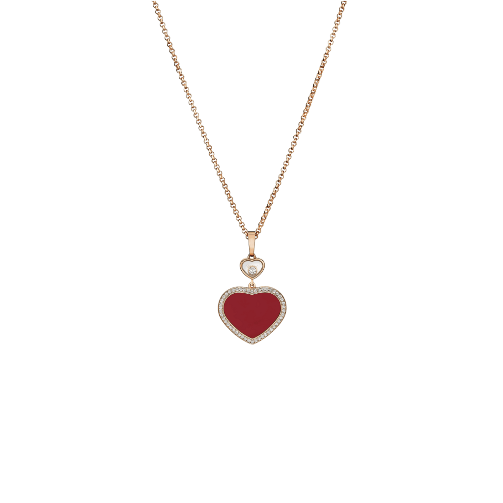Chopard Happy Diamonds Happy Hearts collier roodgoud met diamant - 79A074-5801 - #1 Chopard Happy Diamonds Happy Hearts collier roodgoud met diamant - 79A074-5801 - #1