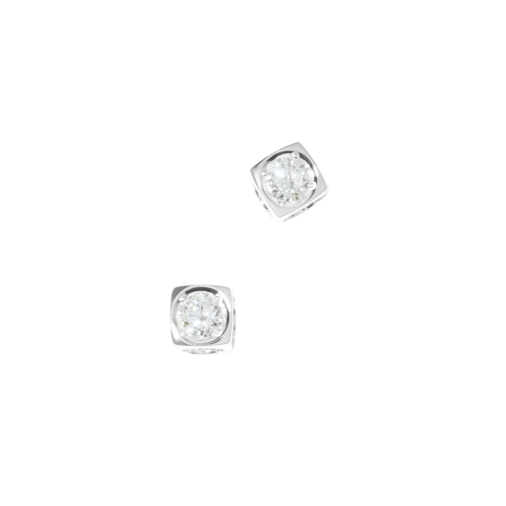 dinh van Le Cube Diamant oorsieraad witgoud - 808113 - #2 dinh van Le Cube Diamant oorsieraad witgoud - 808113 - #2