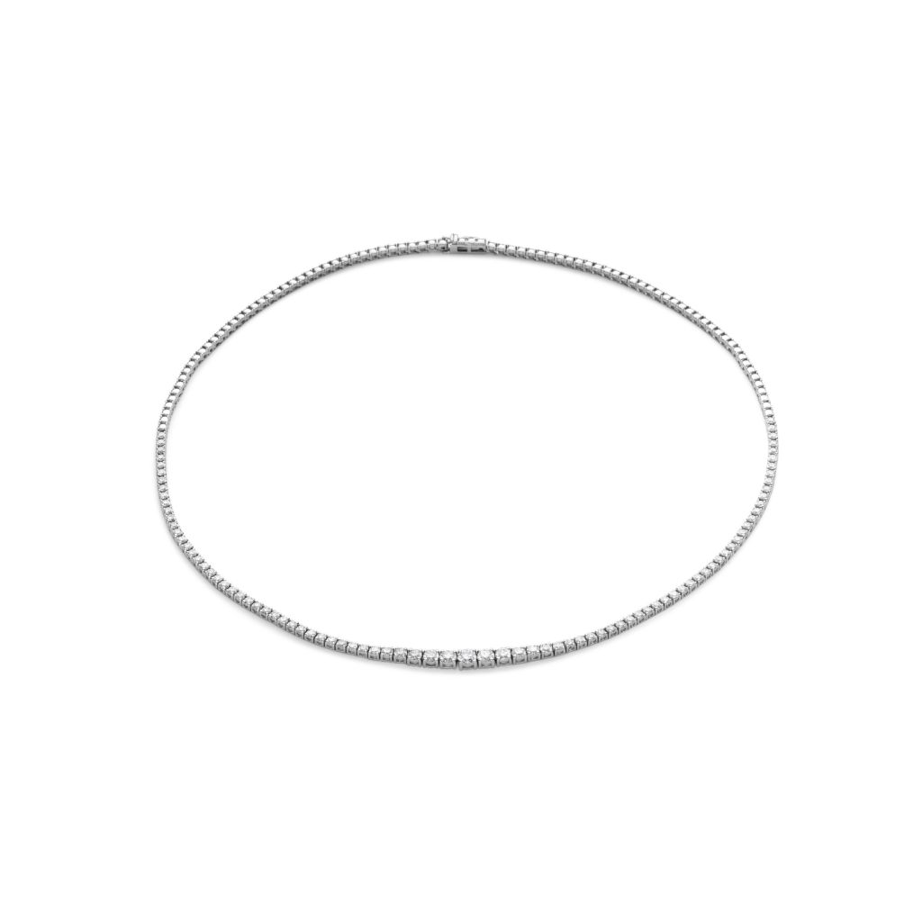 Schaap en Citroen Diamonds collier witgoud met diamant - #1 Schaap en Citroen Diamonds collier witgoud met diamant - #1