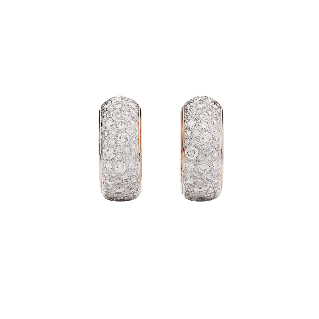 Pomellato Iconica oorsieraad roodgoud met diamant - POB7122 O7WHR DB000 - #2 Pomellato Iconica oorsieraad roodgoud met diamant - POB7122 O7WHR DB000 - #2