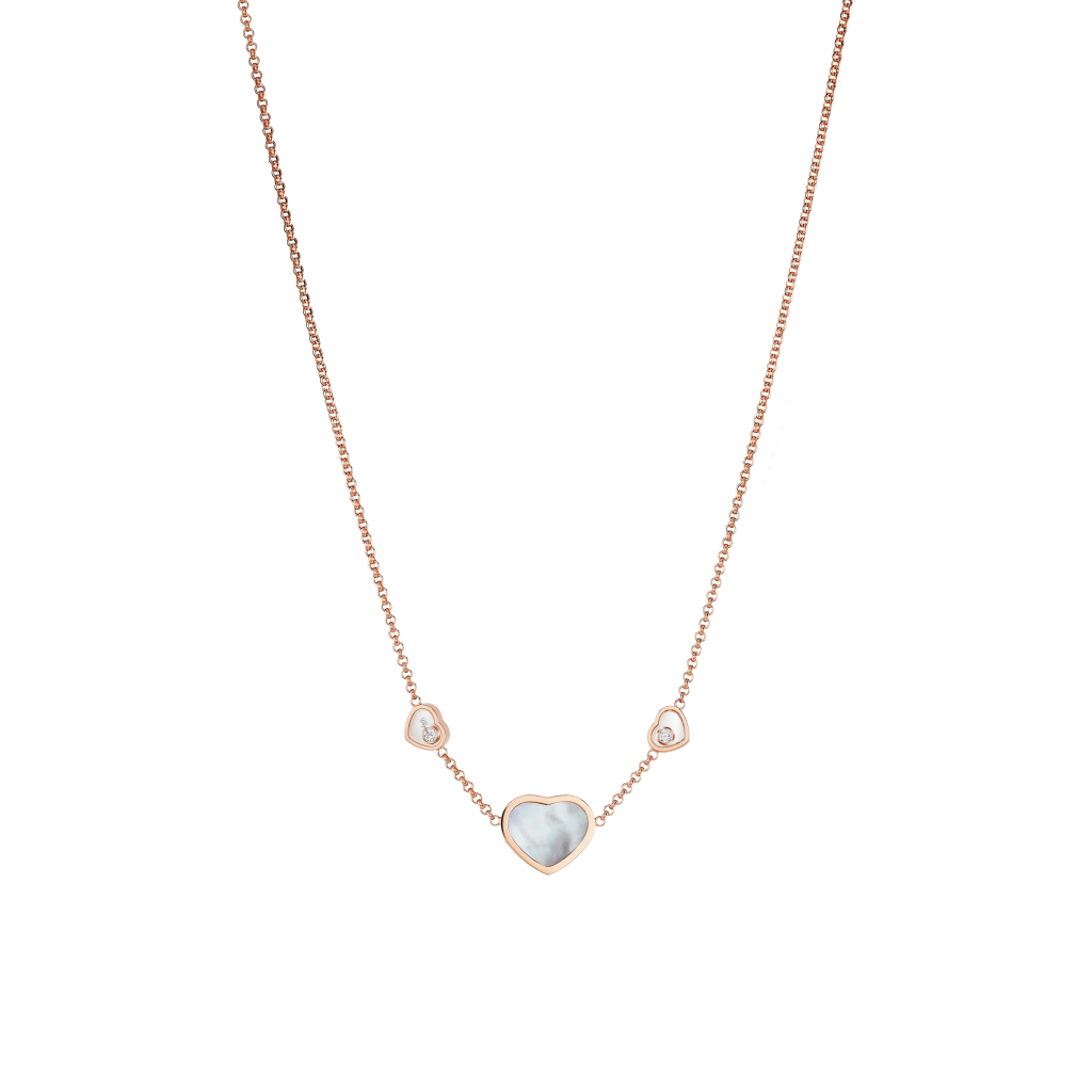 Chopard Happy Diamonds Happy Hearts collier roodgoud met diamant - 81A082-5301 - #1 Chopard Happy Diamonds Happy Hearts collier roodgoud met diamant - 81A082-5301 - #1