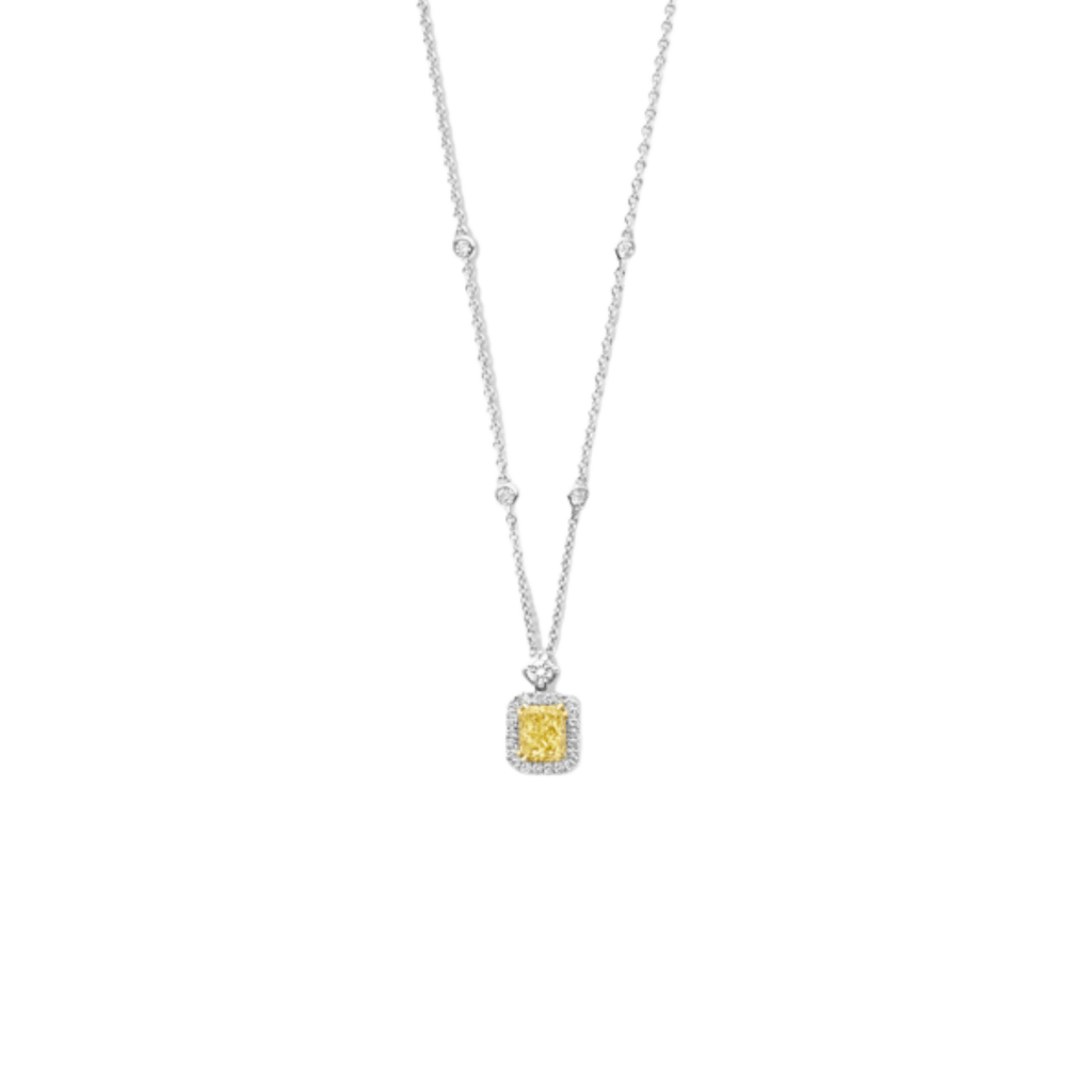 Schaap en Citroen Diamonds collier witgoud met diamant - #1 Schaap en Citroen Diamonds collier witgoud met diamant - #1