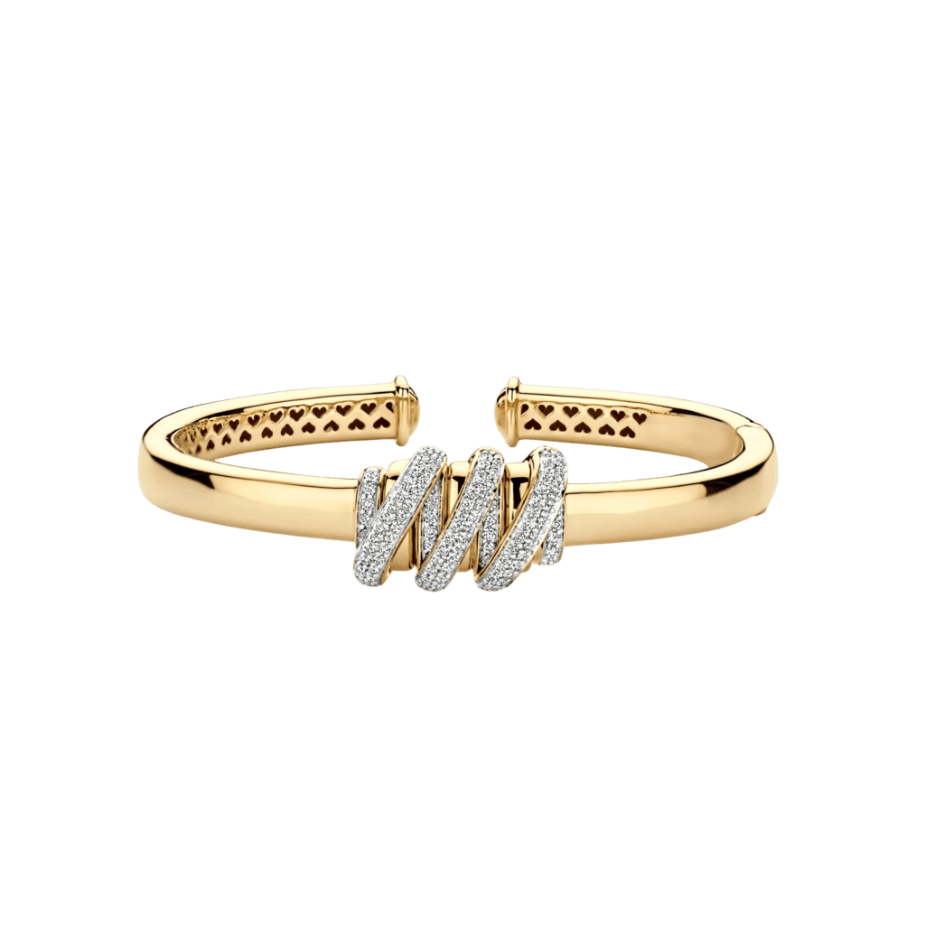 Tirisi Jewelry Amsterdam Swirl armband geelgoud met diamant - TB2203D(2T) - #1 Tirisi Jewelry Amsterdam Swirl armband geelgoud met diamant - TB2203D(2T) - #1