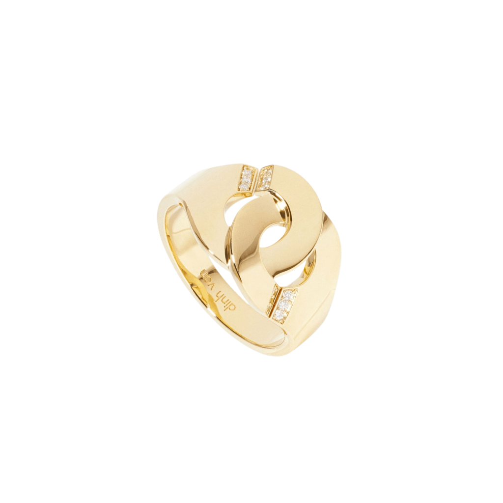 dinh van Menottes Dinh Van ring geelgoud met diamant - 267211 - #1 dinh van Menottes Dinh Van ring geelgoud met diamant - 267211 - #1