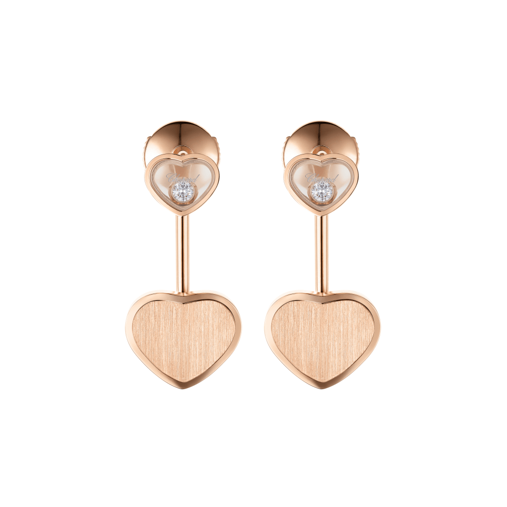 Chopard Happy Diamonds Happy Hearts oorsieraad roodgoud met diamant - 83A007-5021 - #1 Chopard Happy Diamonds Happy Hearts oorsieraad roodgoud met diamant - 83A007-5021 - #1
