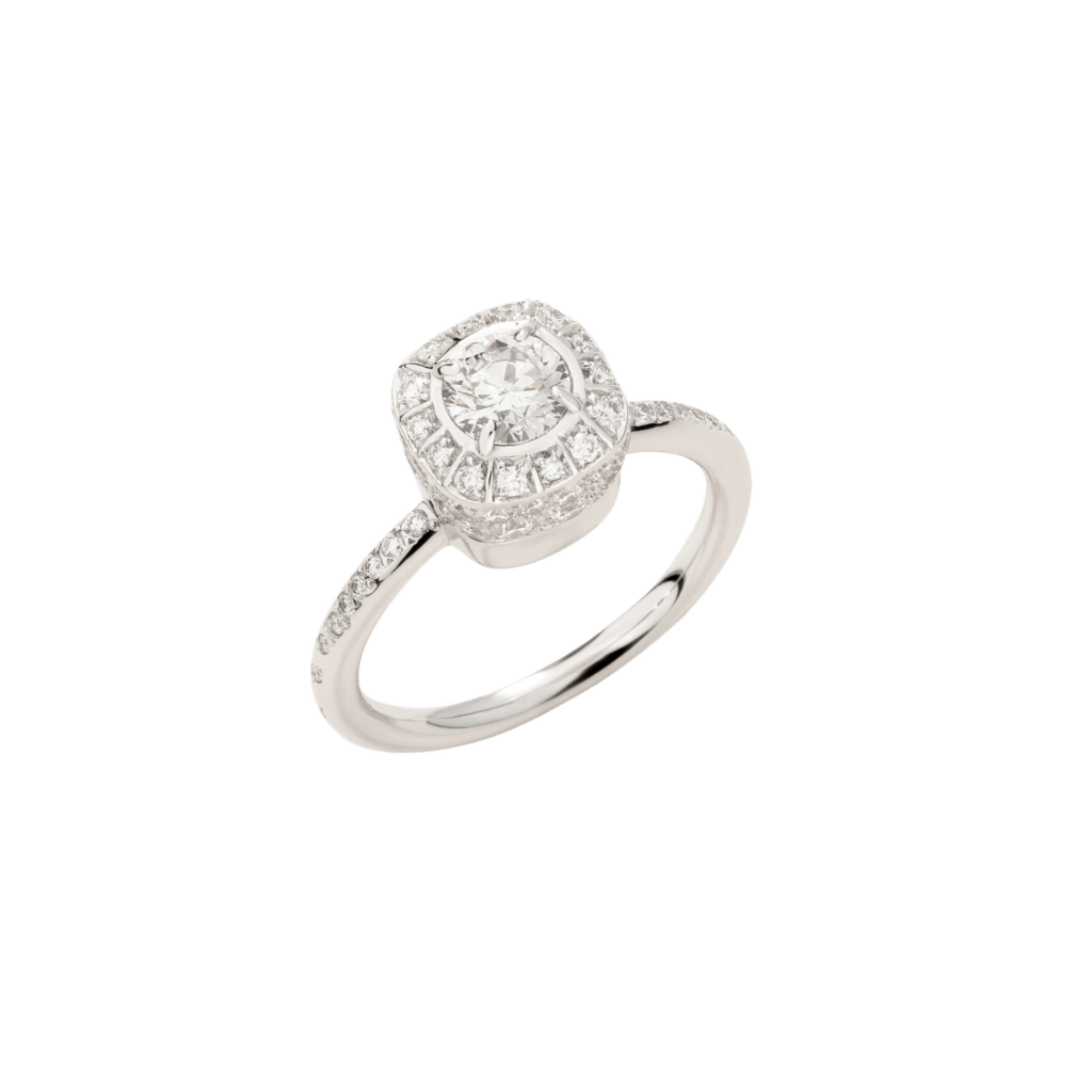 Pomellato Nudo Solitaire ring witgoud met diamant - PAC2100 FBWHR GV105 GIA - #1 Pomellato Nudo Solitaire ring witgoud met diamant - PAC2100 FBWHR GV105 GIA - #1