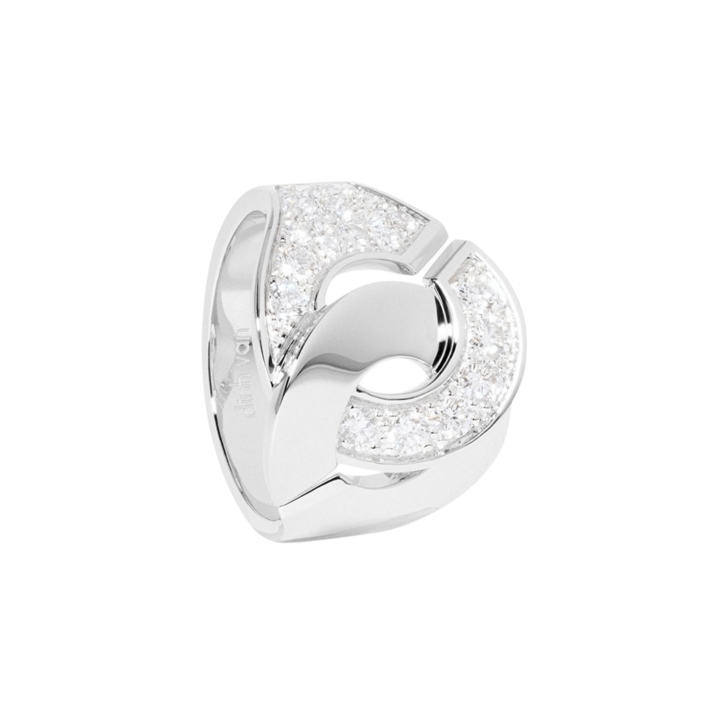 dinh van Menottes Dinh Van ring witgoud met diamant - 267304 - #2 dinh van Menottes Dinh Van ring witgoud met diamant - 267304 - #2