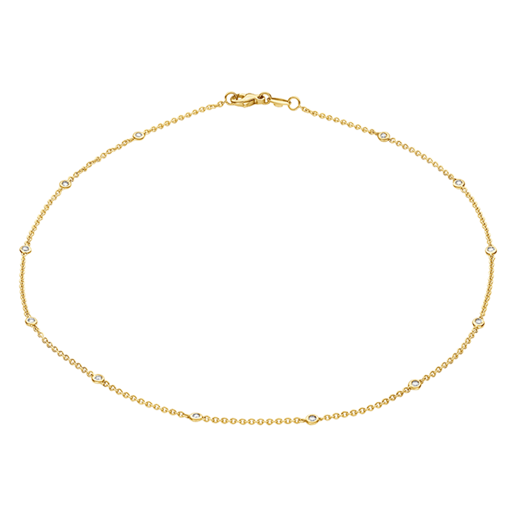 Schaap en Citroen Diamonds collier geelgoud met diamant - #1 Schaap en Citroen Diamonds collier geelgoud met diamant - #1