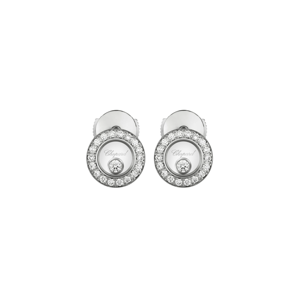 Chopard Happy Diamonds Icons Round oorsieraad witgoud met diamant - 83A017-1201 - #1 Chopard Happy Diamonds Icons Round oorsieraad witgoud met diamant - 83A017-1201 - #1
