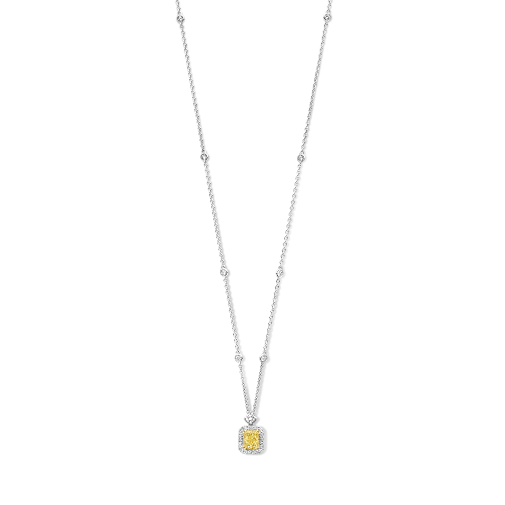 Schaap en Citroen Diamonds collier witgoud met diamant - #2 Schaap en Citroen Diamonds collier witgoud met diamant - #2