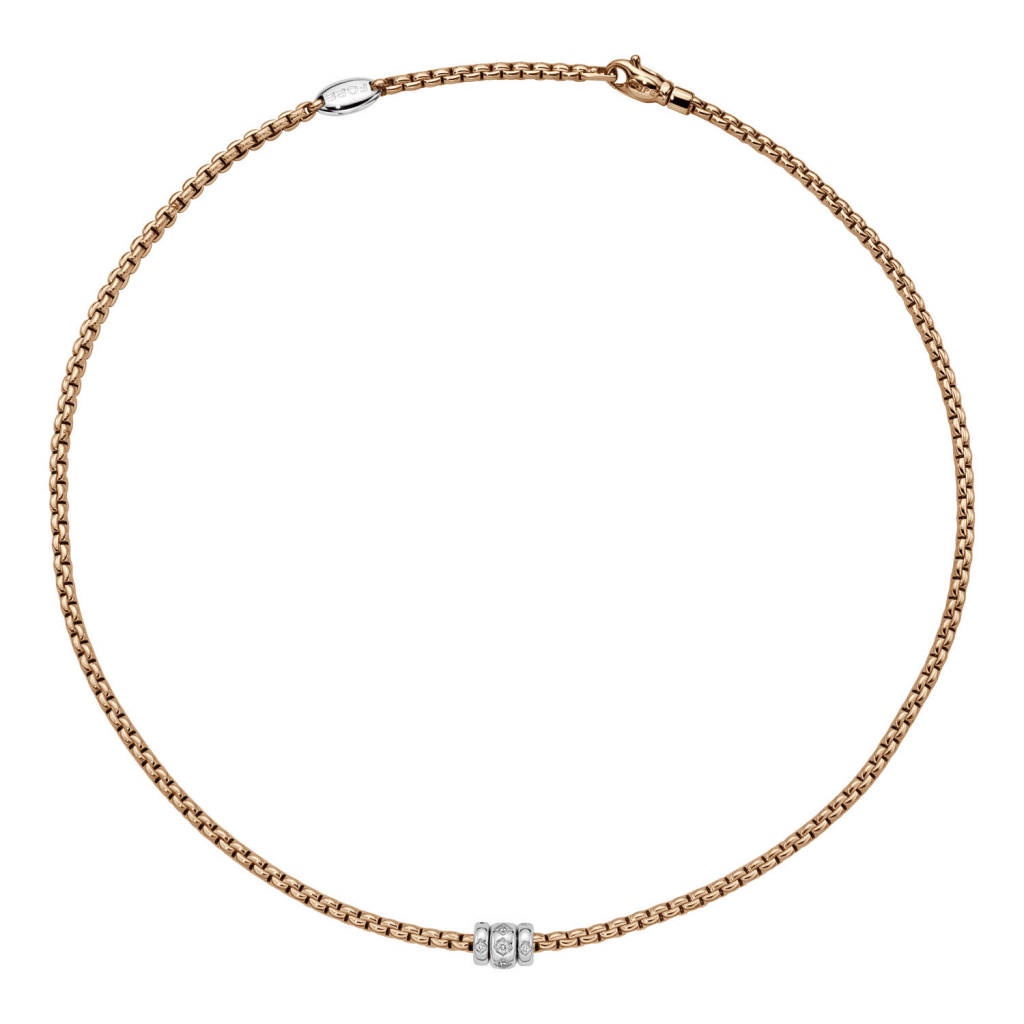FOPE Eka collier roodgoud met diamant - 73101C3_PB_R_BBB_043 - #1 FOPE Eka collier roodgoud met diamant - 73101C3_PB_R_BBB_043 - #1