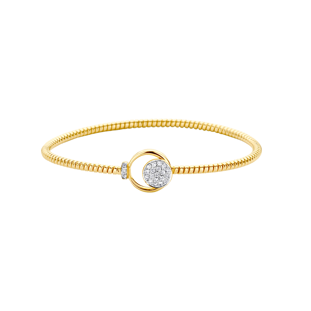 Tirisi Jewelry Amsterdam Wangle armband geelgoud met diamant - TB2088D(2T) - #1 Tirisi Jewelry Amsterdam Wangle armband geelgoud met diamant - TB2088D(2T) - #1