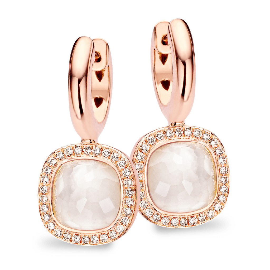 Tirisi Jewelry Milano Due oorsieraad roodgoud met diamant - TE9217WQP - #3 Tirisi Jewelry Milano Due oorsieraad roodgoud met diamant - TE9217WQP - #3
