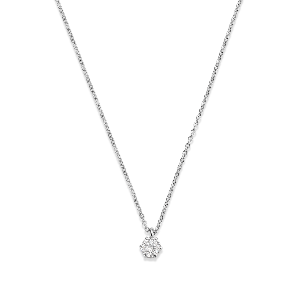 Schaap en Citroen Diamonds collier witgoud met diamant - #1 Schaap en Citroen Diamonds collier witgoud met diamant - #1