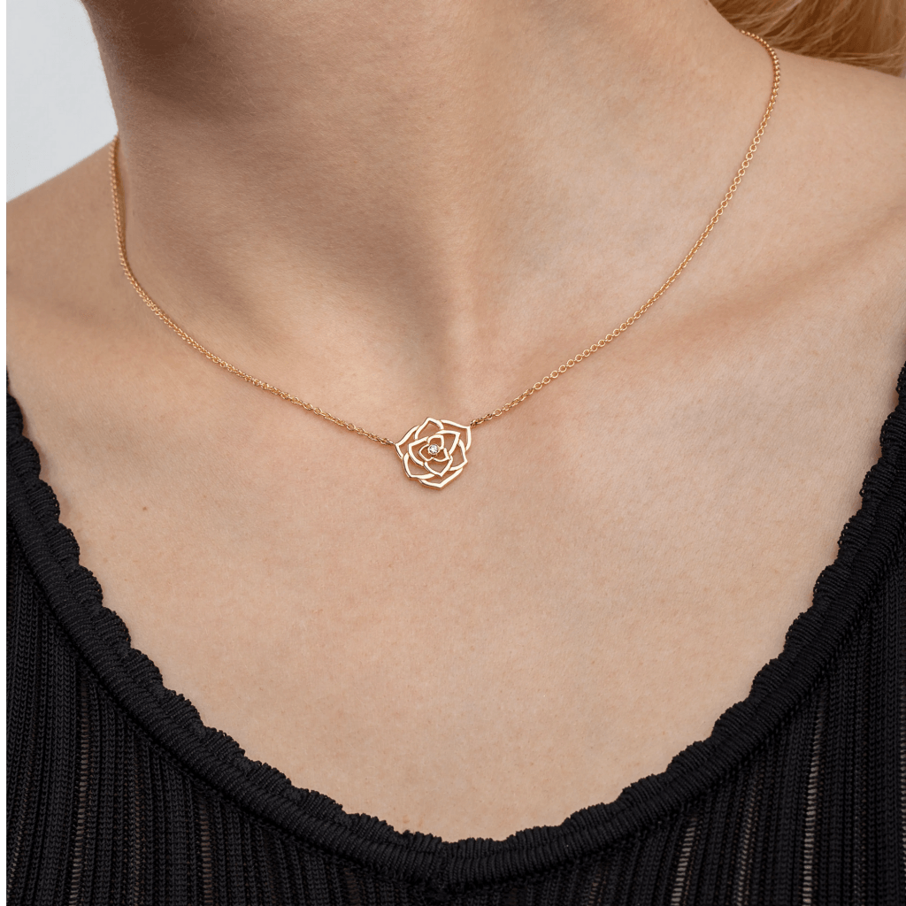Piaget Rose collier roodgoud met diamant - G33U0800 - #2 Piaget Rose collier roodgoud met diamant - G33U0800 - #2