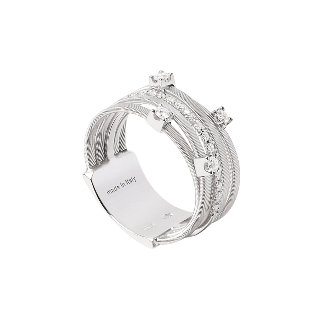 Marco Bicego Goa ring witgoud met diamant - AG270-B2 - #4 Marco Bicego Goa ring witgoud met diamant - AG270-B2 - #4