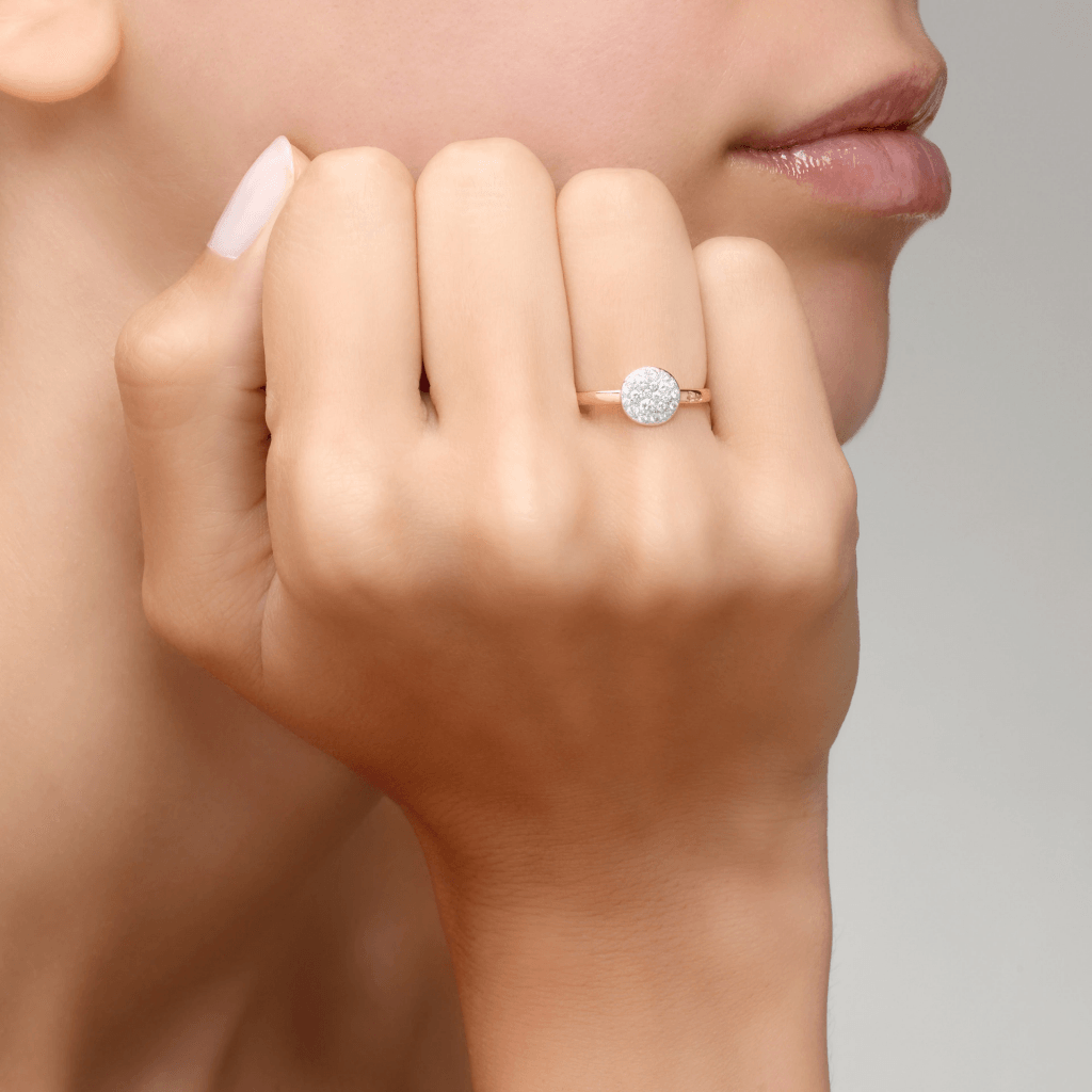 Pomellato Sabbia ring roodgoud met diamant - PAB4070 O7000 DB000 - #5 Pomellato Sabbia ring roodgoud met diamant - PAB4070 O7000 DB000 - #5