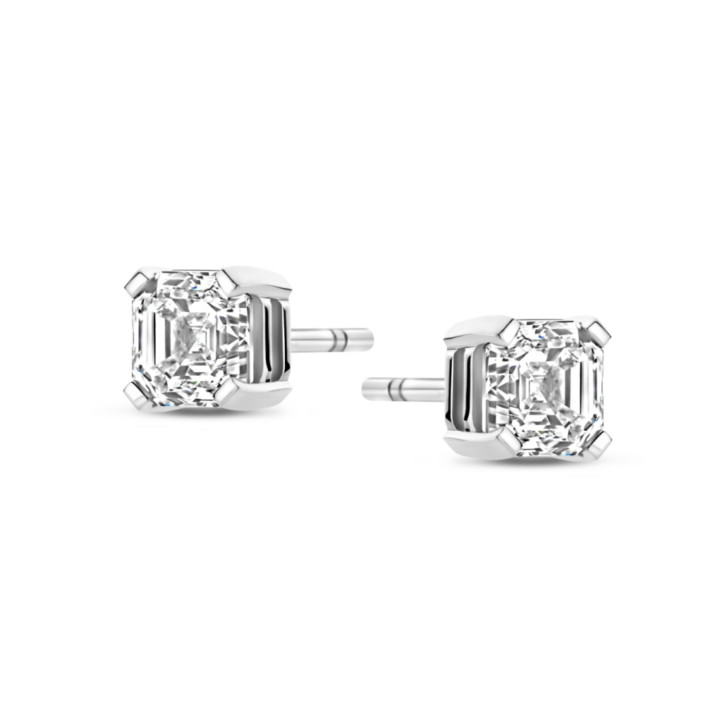 Royal Asscher Constance oorsieraad witgoud met diamant - E.210.RAC.WG.41 cert - #2 Royal Asscher Constance oorsieraad witgoud met diamant - E.210.RAC.WG.41 cert - #2