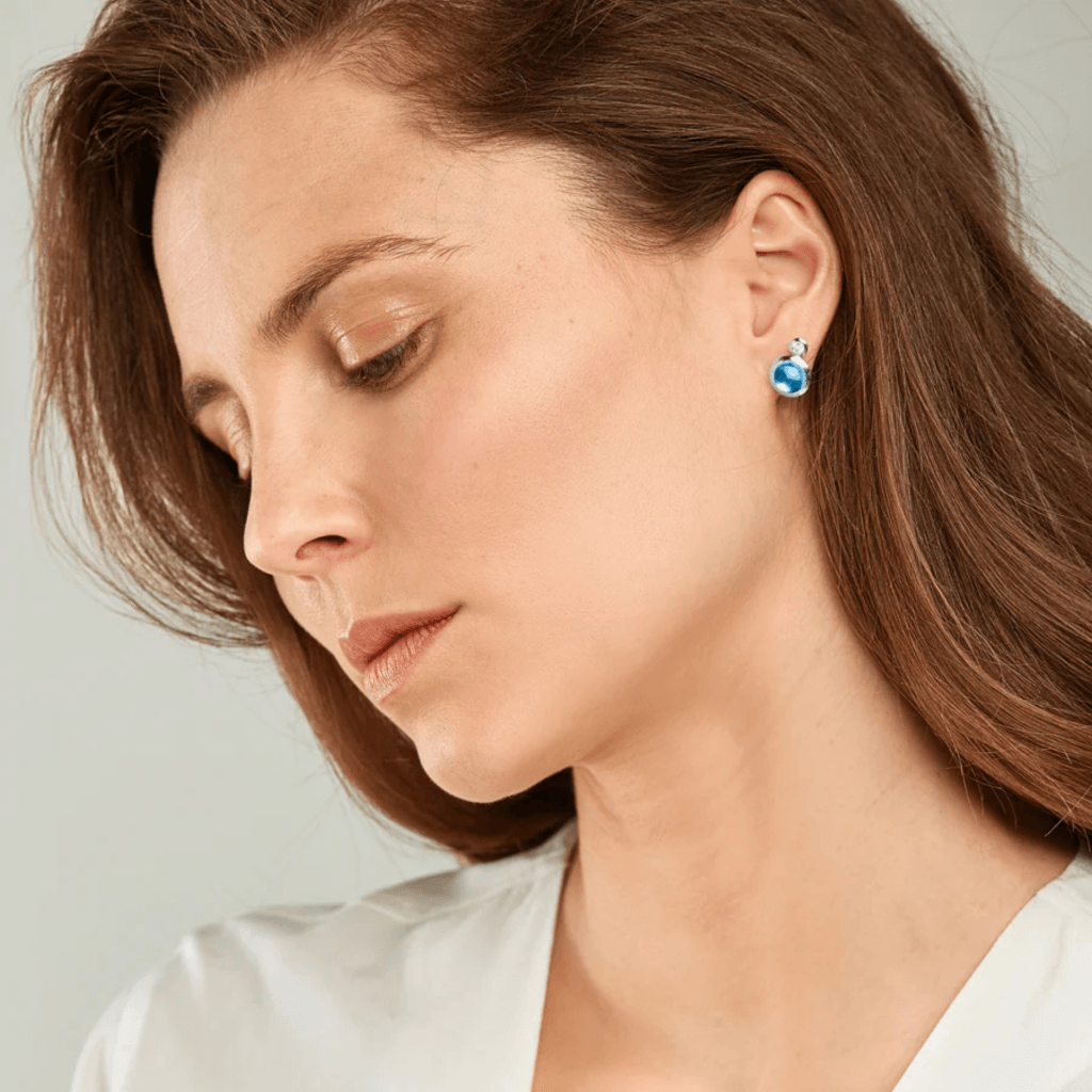 Tamara Comolli Bouton Drop oorsieraad witgoud met diamant - E-BOU-ToSw-Cl-wg - #4 Tamara Comolli Bouton Drop oorsieraad witgoud met diamant - E-BOU-ToSw-Cl-wg - #4