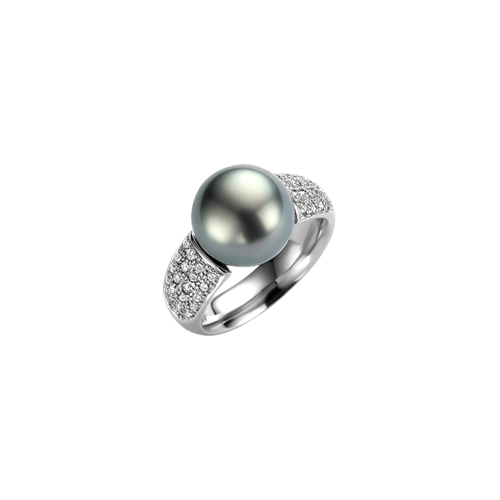 Schaap en Citroen Pearls ring witgoud met diamant - #1 Schaap en Citroen Pearls ring witgoud met diamant - #1