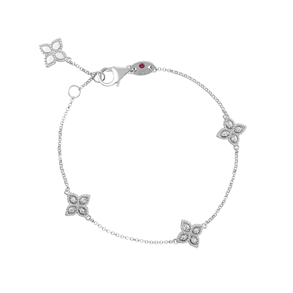 Roberto Coin Princess Flower armband witgoud met diamant - ADR777BR1093 - #1 Roberto Coin Princess Flower armband witgoud met diamant - ADR777BR1093 - #1