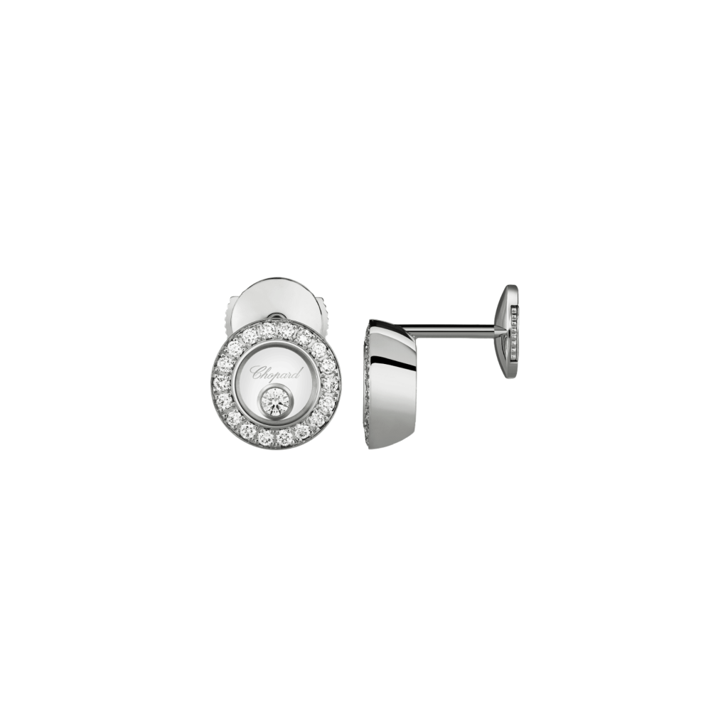 Chopard Happy Diamonds Icons Round oorsieraad witgoud met diamant - 83A017-1201 - #2 Chopard Happy Diamonds Icons Round oorsieraad witgoud met diamant - 83A017-1201 - #2