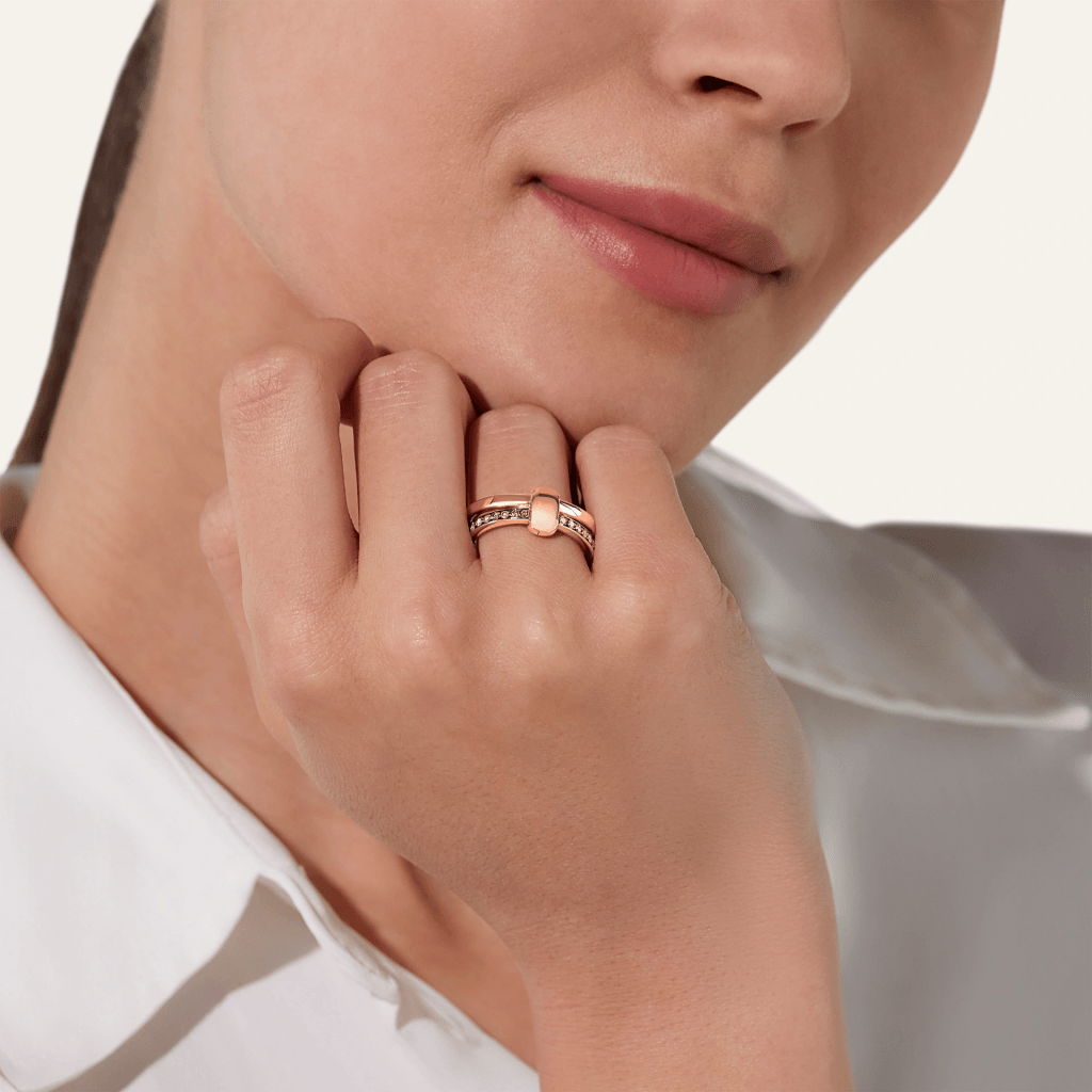 Pomellato Pomellato Together ring roodgoud met diamant - PAC0100 O7BKR DBR00 - #7 Pomellato Pomellato Together ring roodgoud met diamant - PAC0100 O7BKR DBR00 - #7
