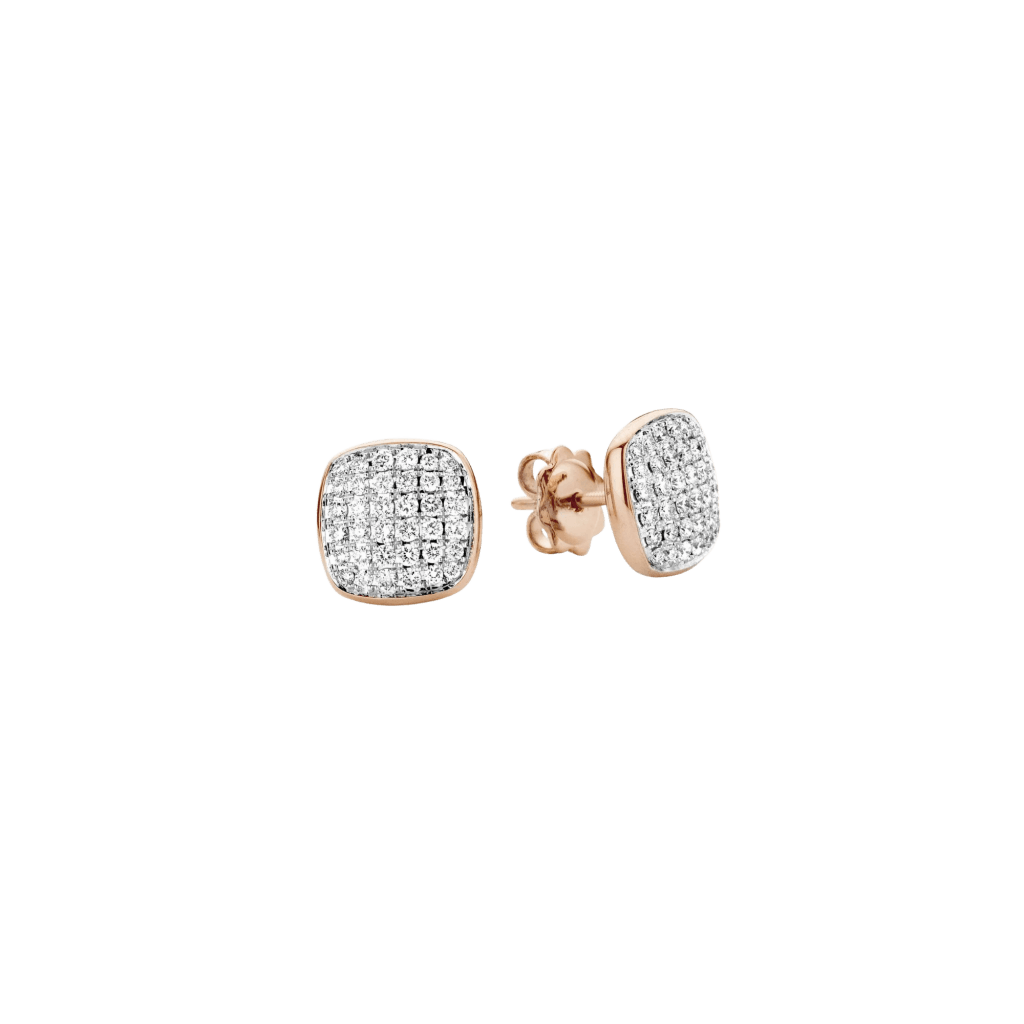 Tirisi Jewelry Amsterdam Stackables oorsieraad roodgoud met diamant - TE7075D(2P) - #2 Tirisi Jewelry Amsterdam Stackables oorsieraad roodgoud met diamant - TE7075D(2P) - #2