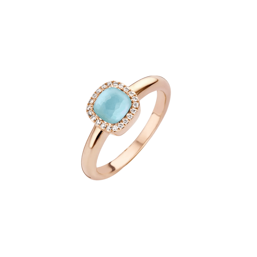 Tirisi Jewelry Milano Sweeties ring roodgoud met diamant - TR9624TQP - #1 Tirisi Jewelry Milano Sweeties ring roodgoud met diamant - TR9624TQP - #1