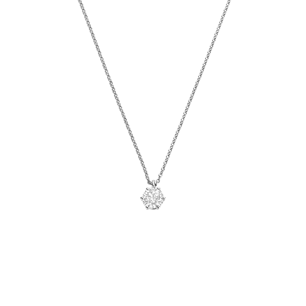 Schaap en Citroen Diamonds collier witgoud met diamant - #1 Schaap en Citroen Diamonds collier witgoud met diamant - #1