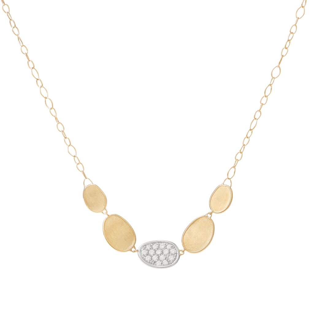 Marco Bicego Lunaria collier geelgoud met diamant - CB2592-B - #1 Marco Bicego Lunaria collier geelgoud met diamant - CB2592-B - #1