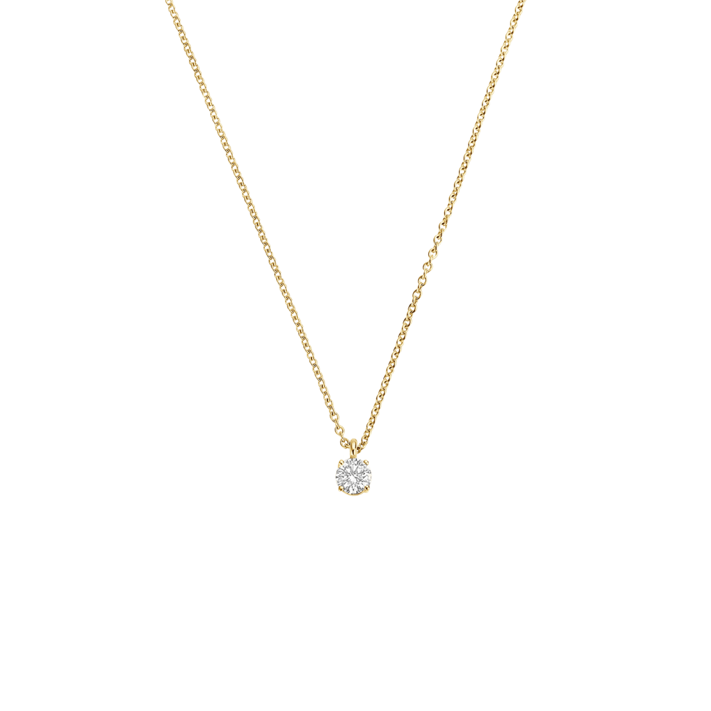 Schaap en Citroen Diamonds collier geelgoud met diamant - #1 Schaap en Citroen Diamonds collier geelgoud met diamant - #1