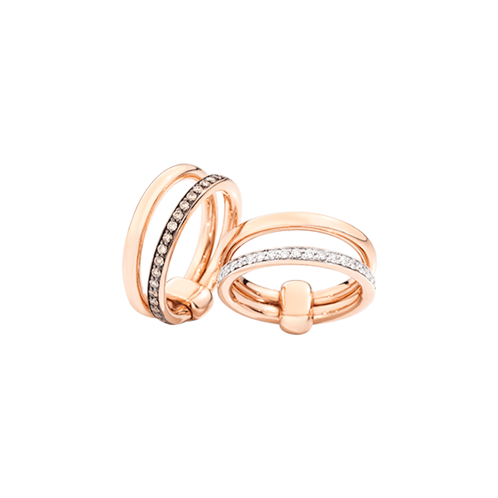 Pomellato Pomellato Together ring roodgoud met diamant - PAC0100 O7BKR DBR00 - #8 Pomellato Pomellato Together ring roodgoud met diamant - PAC0100 O7BKR DBR00 - #8