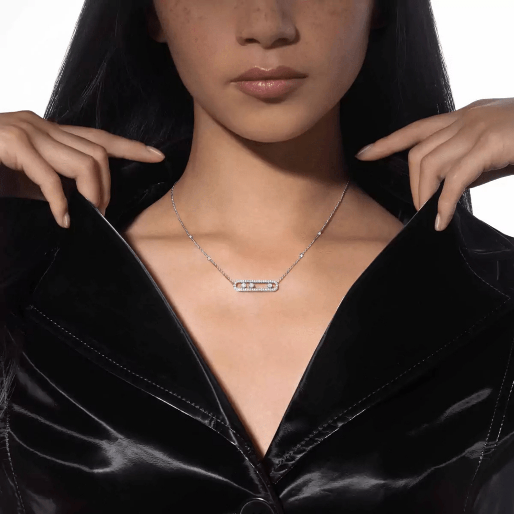 Messika Move Classic collier witgoud met diamant - 3994-WG - #2 Messika Move Classic collier witgoud met diamant - 3994-WG - #2