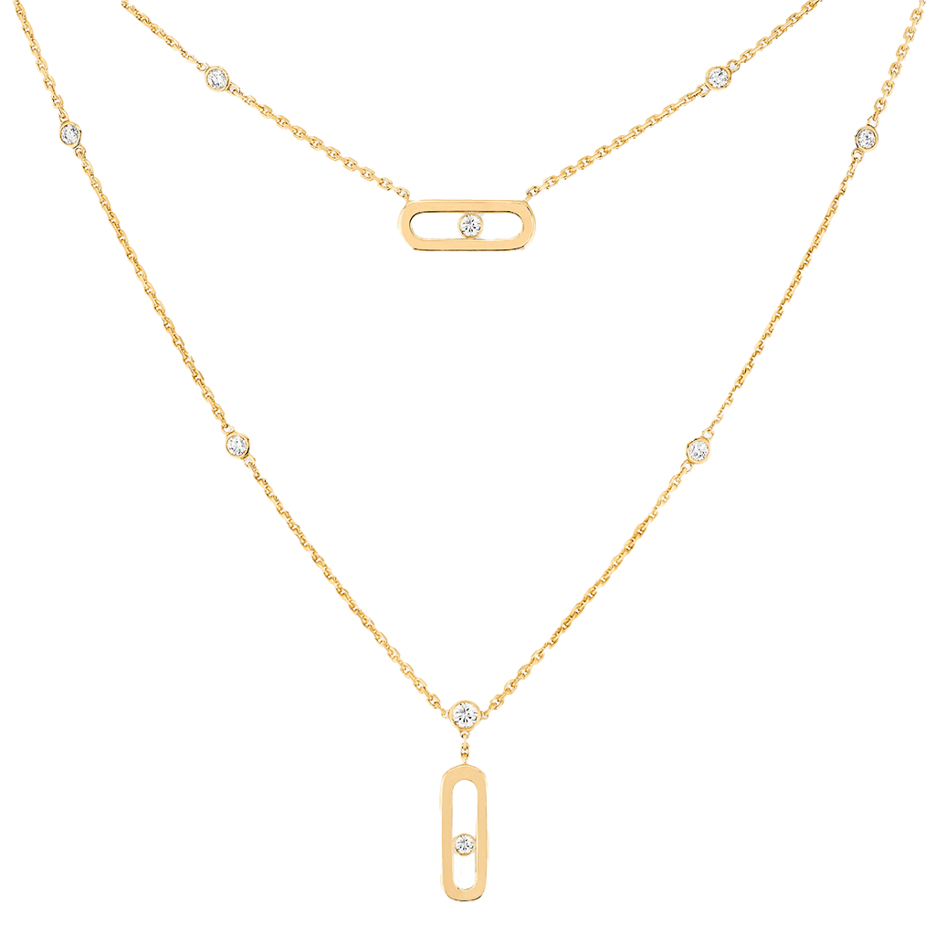 Messika Move Uno collier geelgoud met diamant - 8852-YG - #1 Messika Move Uno collier geelgoud met diamant - 8852-YG - #1