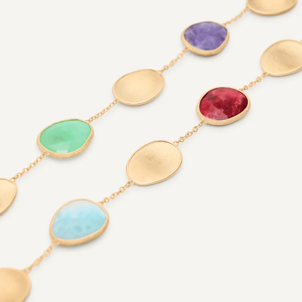 Marco Bicego Lunaria Color collier geelgoud met diversen kleurstenen - CB2157-MIX2 - #3 Marco Bicego Lunaria Color collier geelgoud met diversen kleurstenen - CB2157-MIX2 - #3